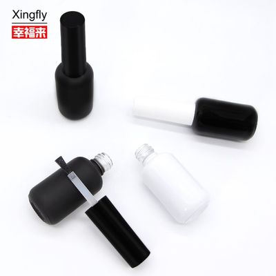 İyi fiyat 9ml Yuvarlak Boş Cam UV Gel Tırnak Lakı Şişe Fırça Kapaklı Mat Siyah çevrimiçi