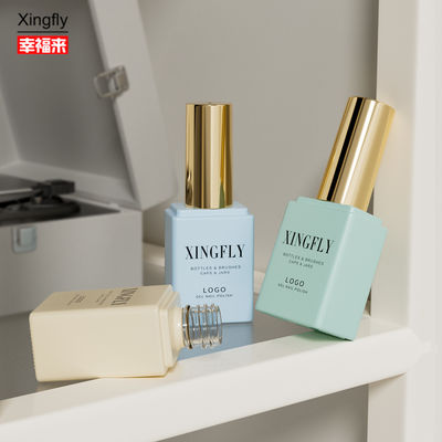 İyi fiyat 17ml Kare Gel Tırnak Taşıyıcısı Özel UV Gel Tırnak Lakı Boş Cam Şişe çevrimiçi