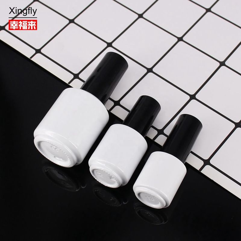 5 ml tırnak cilası şişeleri Özel Boş Yuvarlak Cam Gel Renkli Gel cilası