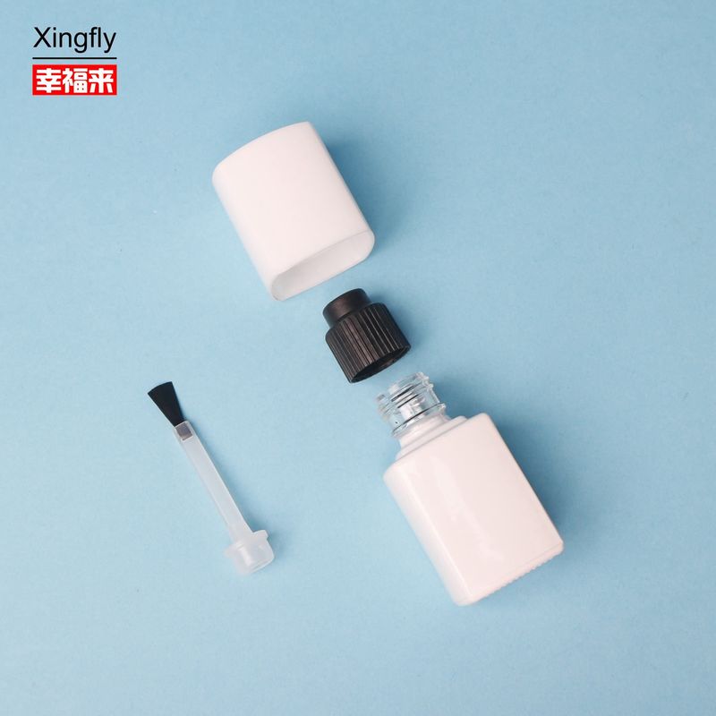 5ml Tırnak Polici Şişesi Boş Şeffaf Cam Tırnak Polici Şişesi Fırça ve Kapağıyla