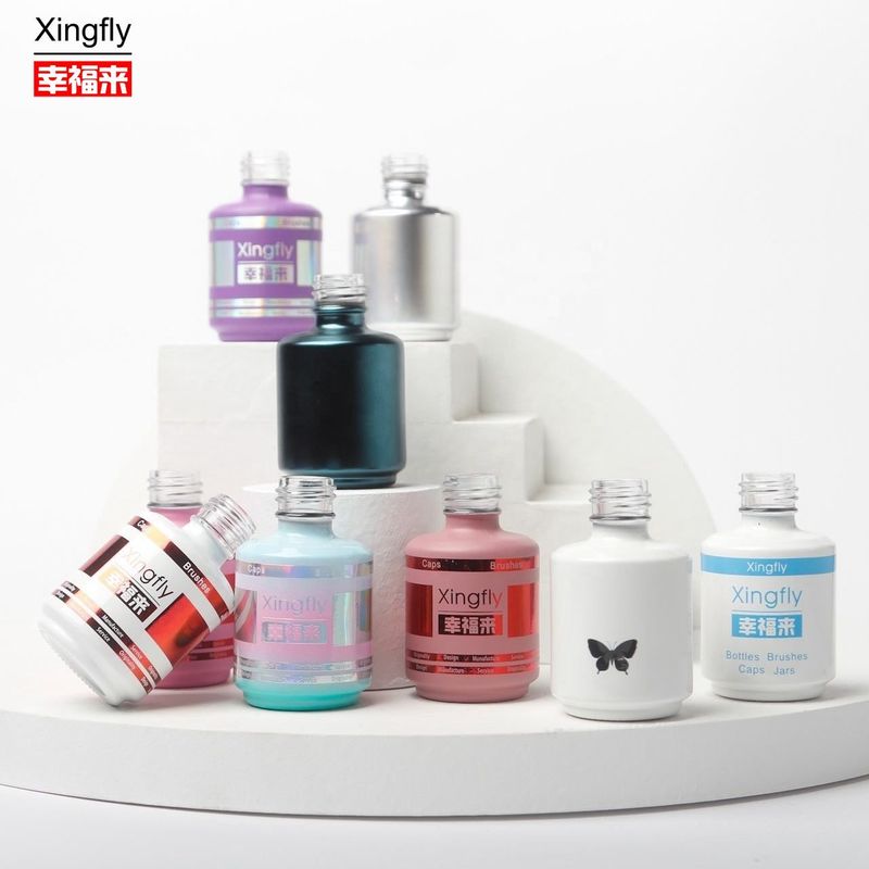 15ml yuvarlak gel tırnak cilası şişeleri Boş gel tırnak cilası şişe tırnak yağı için