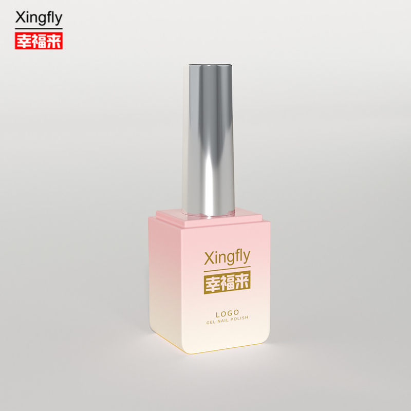 Gel lak kare şişe 13ml UV gel boş kare tırnak lak şişe fırça kapağı ile