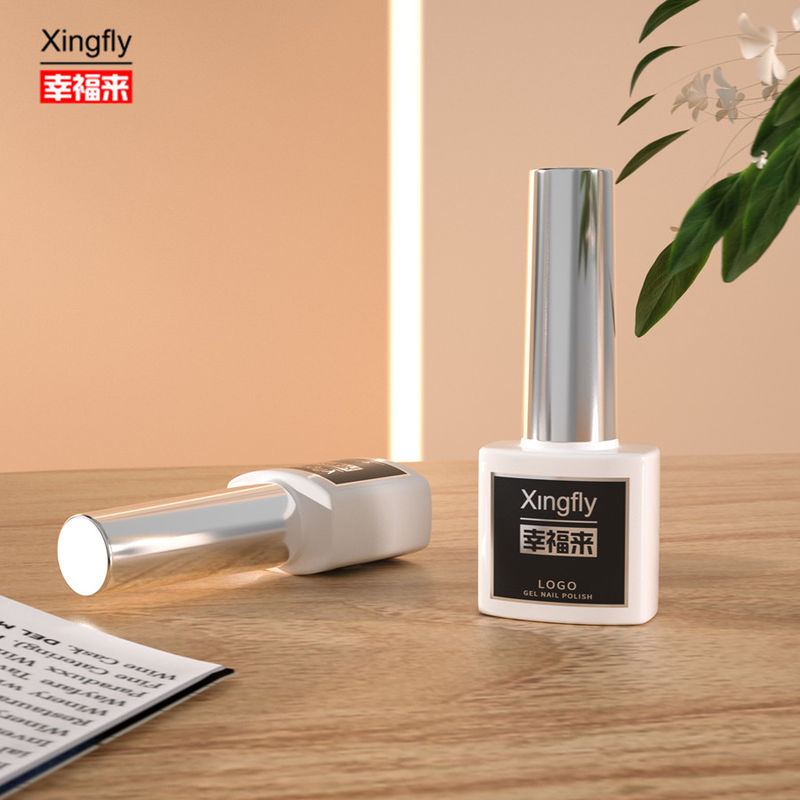 7ml Tırnak Polici Şişesi UV Gel Tırnak Polici Konteyneri Kare Boş Tırnak Polici Cam Şişe