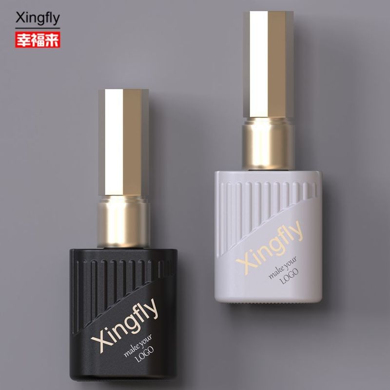10 ml tırnak cilası şişe Özel Baskılı UV Gel tırnak cilası şişeleri fırça kapağı ile