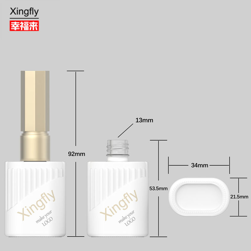 10 ml tırnak cilası şişe Özel Baskılı UV Gel tırnak cilası şişeleri fırça kapağı ile
