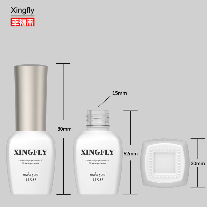 15ml Gel Tırnak Lakı Özel Tasarımlı Cam Şişe Kapalı ve Fırçalı Tırnak Lakı için Boş