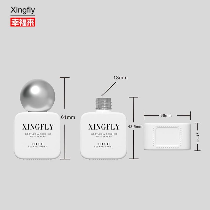 11ml kare gel tırnak konteyneri özel gel tırnak cilası tırnak cilası için boş cam şişe
