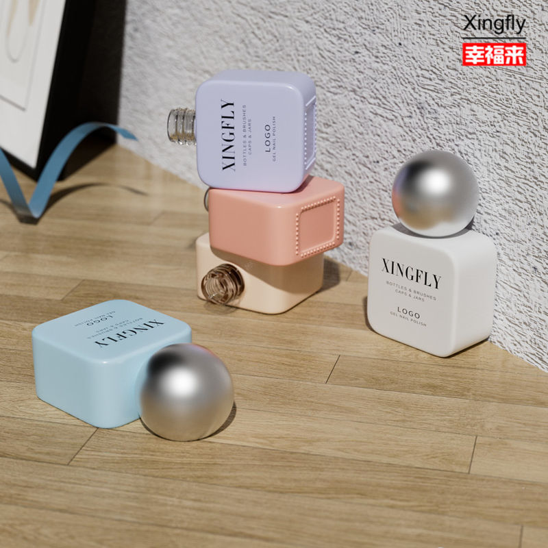 11ml kare gel tırnak konteyneri özel gel tırnak cilası tırnak cilası için boş cam şişe