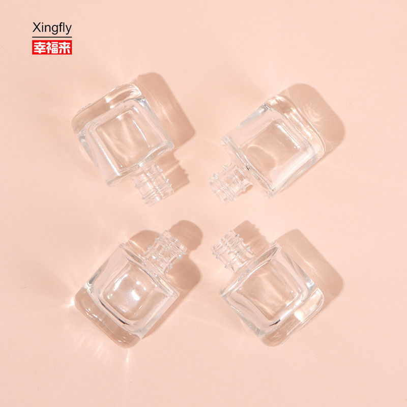 8ml Boş Cam Büyük Boylu Teksel Gel Tırnak Lukası Şişeleri Kapak fırçası ile