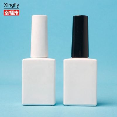 15ml Boş Tırnak Lak Şişesi Gel Polish Beyaz Fırça ile Boş Tırnak Lak Şişesi