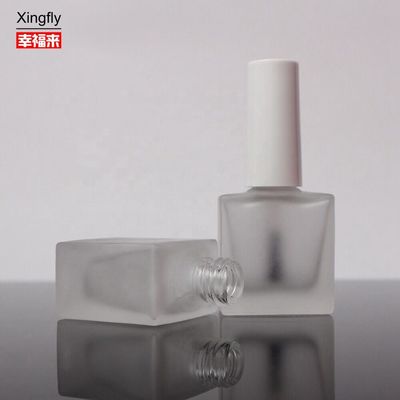 Boş 10ml Gel Tırnak Polici OEM Kare Cam Şişe Fırça ile