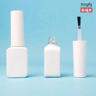 Yuvarlak Cam 8ml Fırça ve Kapaklı Gel Polish Şişesi