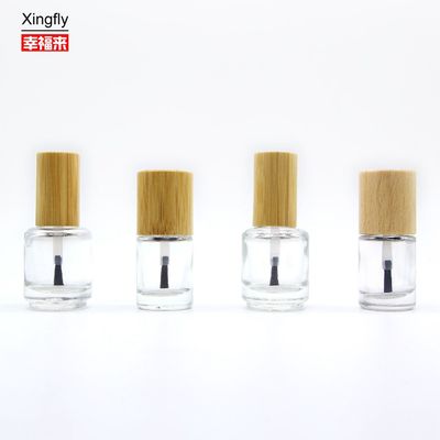 11ml Yuvarlak Tırnak Lukası Şişesi Ahşap Kapaklı UV Gel Boş Şişe Tırnak Lukası Yapıştırıcı
