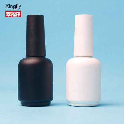 Özel 11ml Yuvarlak Beyaz Siyah UV Gel Boş Tırnak Lakı Püresi Kapaklı Cam Şişe