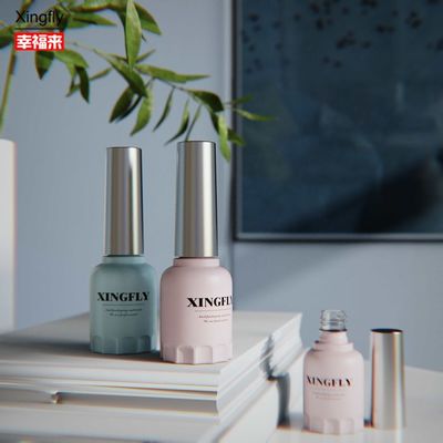 12ml Tırnak Lak Şişe Yuvarlak Konteyner UV Gel Tırnak Lak Cam Şişe