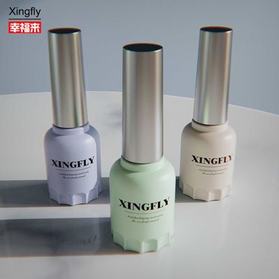 12 ml tırnak cilası şişe Boş tırnak cilası kaplar Yuvarlak Gel tırnak cilası şişe