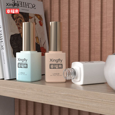 16ml Gel Polish Square Bottle Gel tırnak cilaları UV cam şişe fırça kapağı ile
