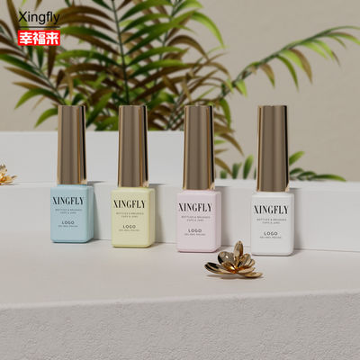 5ml Tırnak Lak Şişesi Boş Kare Gel Kapak fırçası ile cam şişeler