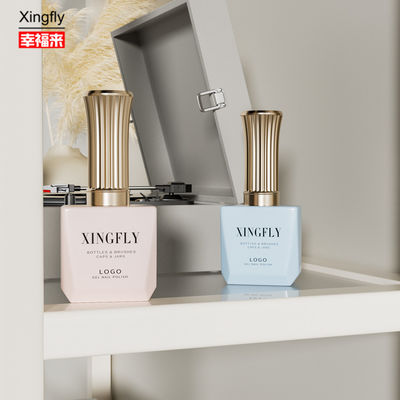 12 ml tırnak gel lakası kare şişe Boş UV gel lakası kapaklı ve fırçalı cam şişe