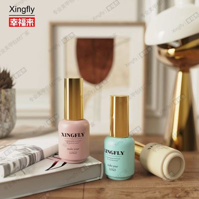 17ml gel tırnak cilası yuvarlak tırnak sanatı özelleştirilmiş LOGO tırnak cilası paketleme şişesi