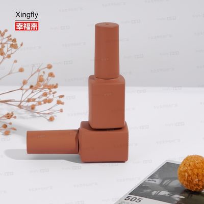 12ml kare tırnak cilalama kapları Boş cam tırnak cilalama kapı cam şişeler