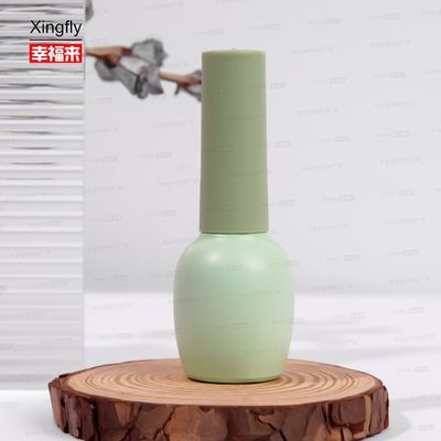 11 ml yuvarlak tırnak cilası şişe Boş kozmetik kapı tırnak cilası yağı Galss şişe