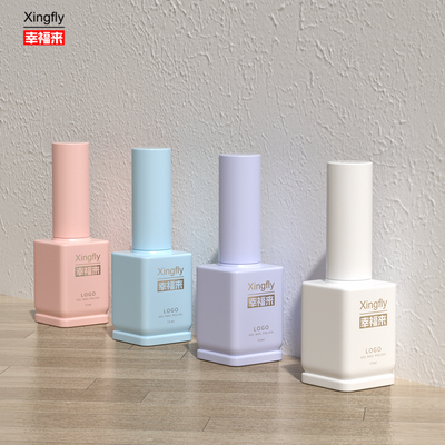 15 ml kare özel özel toptan profesyonel yumuşak gel tırnak cilası şişe